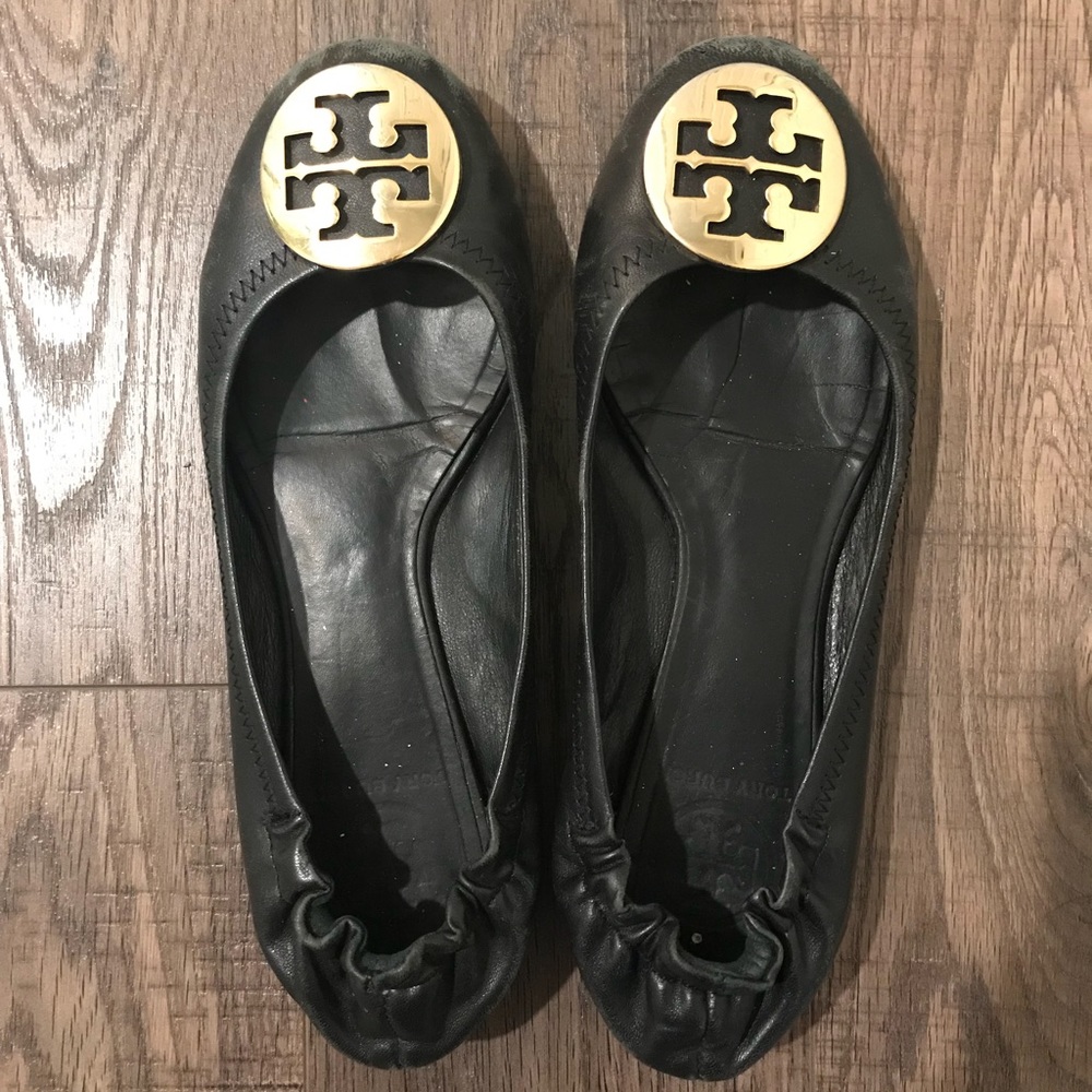 Tory Burch Black Flats